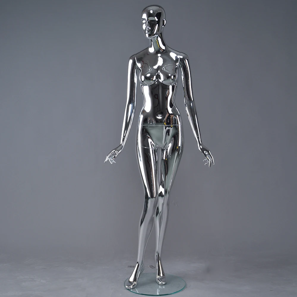 Free Shipping Used Abstract Female Mannequin Silver MM-027USED