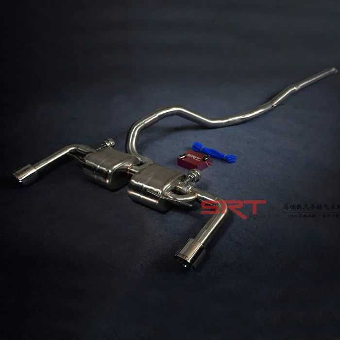 Exhaust System for Volvo V60 S60L X760  Downpipe with Catalytic Cat Back with Valve Control Stainless Steel Material with 4 Tips