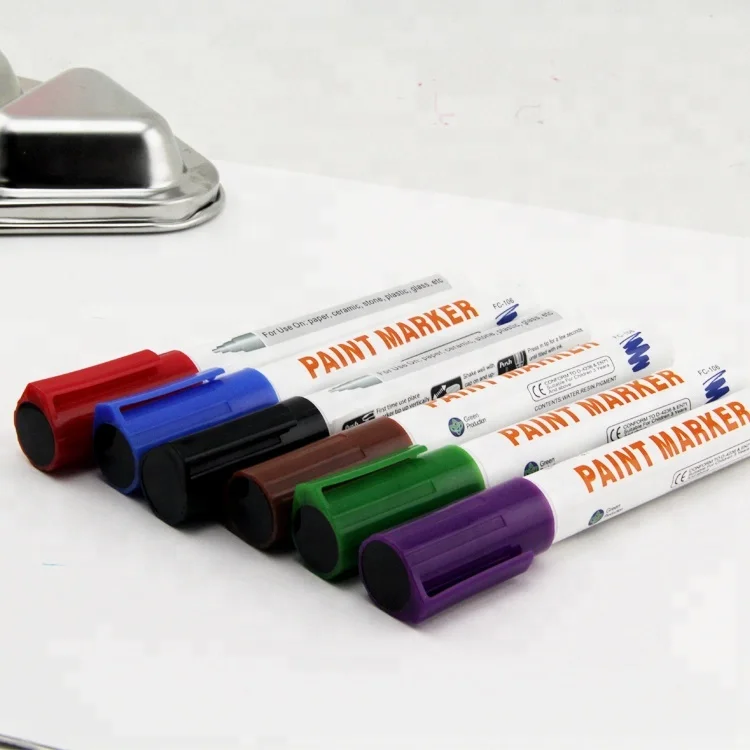 Colorful Permanent Paint Pen Marker Tire Wood Metal Hides Scratches On