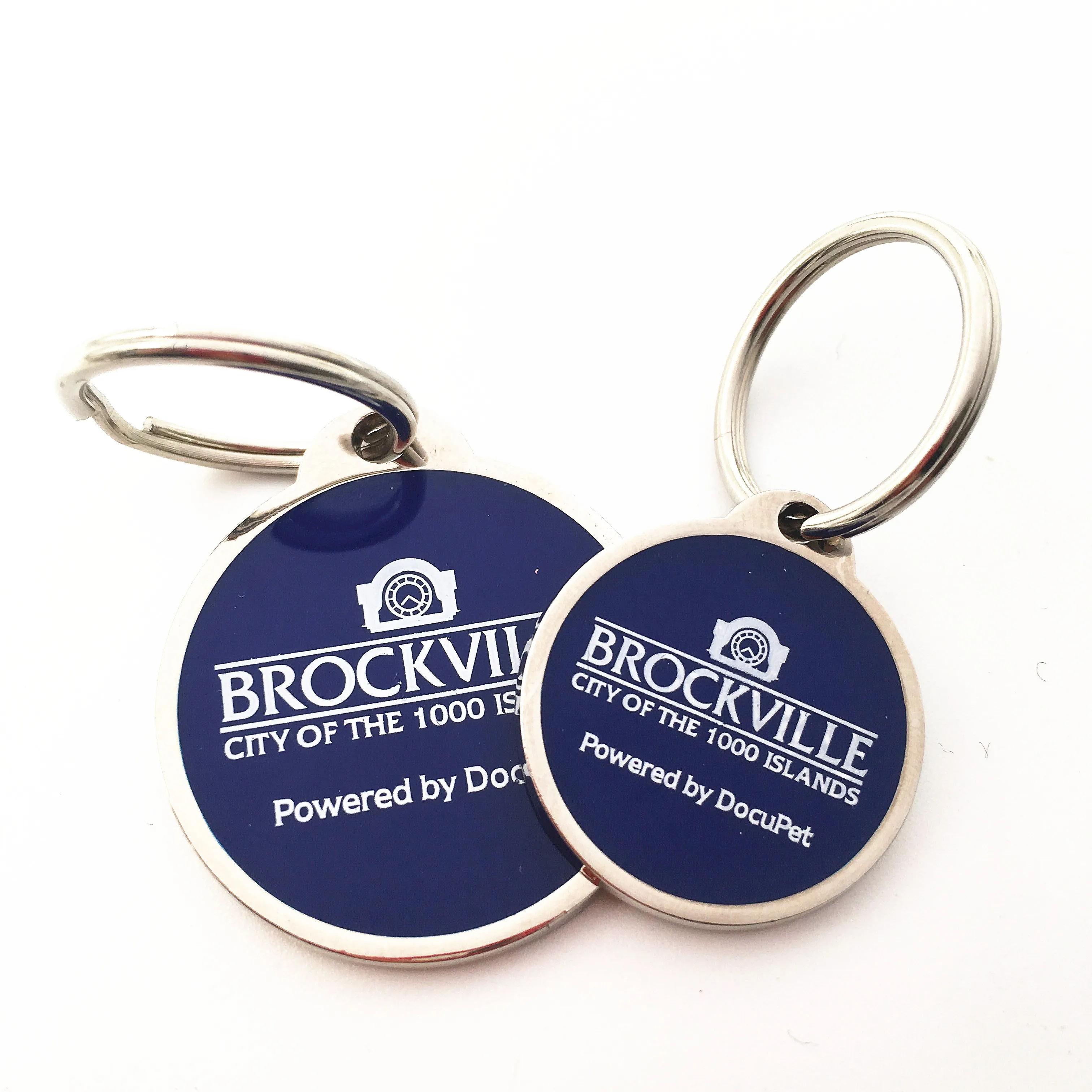 Горячая Распродажа, металлические эмалированные наклейки на заказ, идентификационные бирки для собак с qr-кодом и брелоком 15 мм