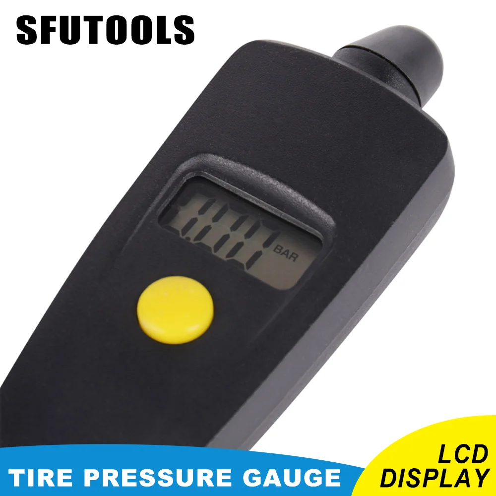 LCD Display Digital Tire Gauge with Keychain 150PSI Tyre Pressure Gauge