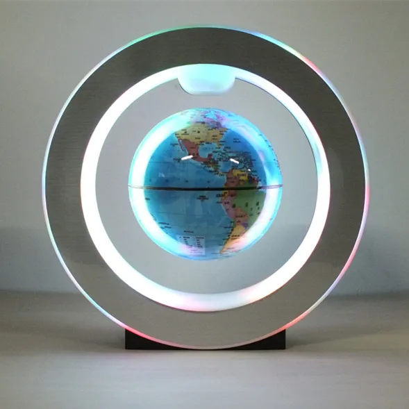 4-дюймовый Магнитный Плавающий глобус со светодиодными огнями высокое вращение свет антигравитационный Глобус