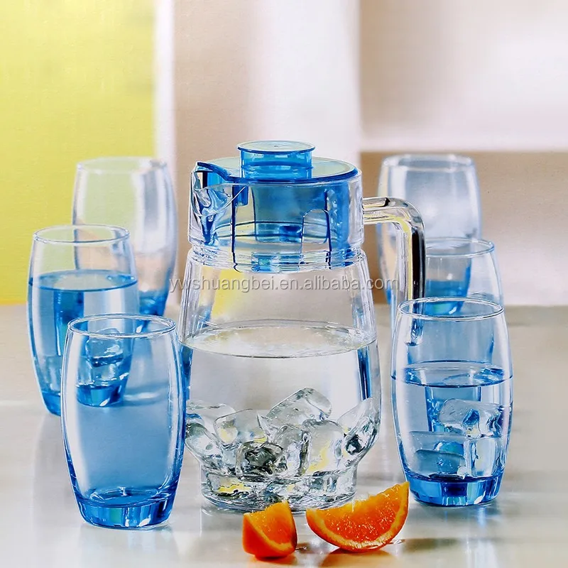 1.6l glass water jar wholesale decorative