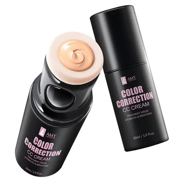 Косметическая основа для макияжа, контурный крем для лица, BB крем с пуфиком