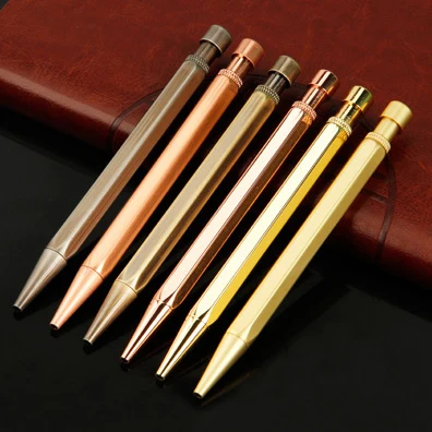 Rosewood Brass Ball Point Pen Hexagon Shaped Personal Gift 