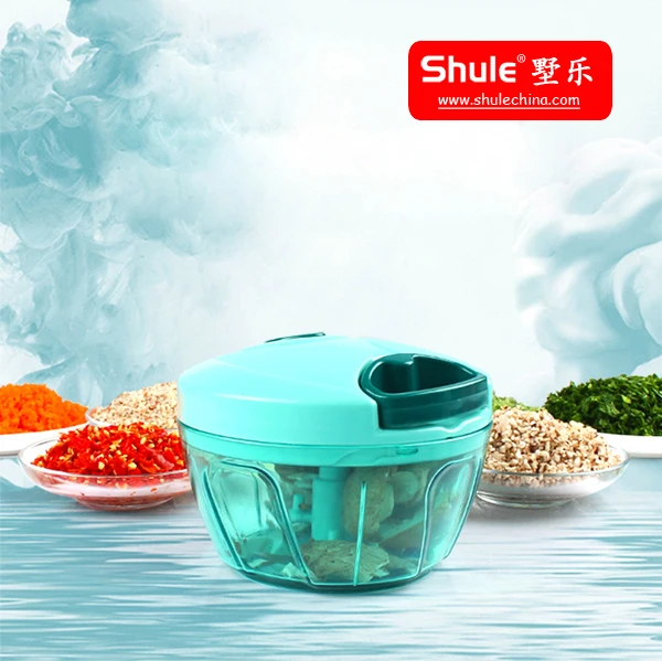 Shule Mini Pull Cord Chopper 420 SS Blade For Meat Vegetable