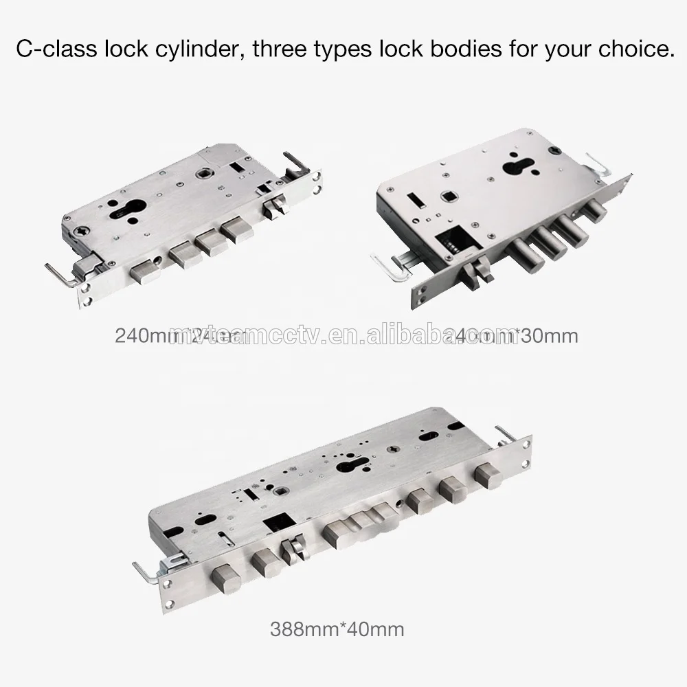 Front Door Keyless Entry Fingerprint and Code Touchscreen Smart Electronic Mortise Lock Electric Door Lock OEM