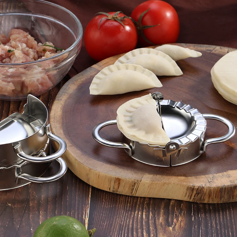 Оптовая продажа с завода портативный инструмент для изготовления пельменей ручной работы из нержавеющей стали форма