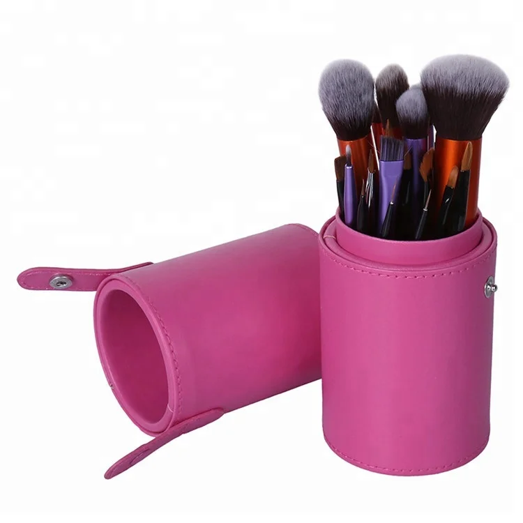 Косметичка из искусственной кожи, портативный держатель для кистей для макияжа, подстаканник, набор косметических инструментов, контейнер, компактный