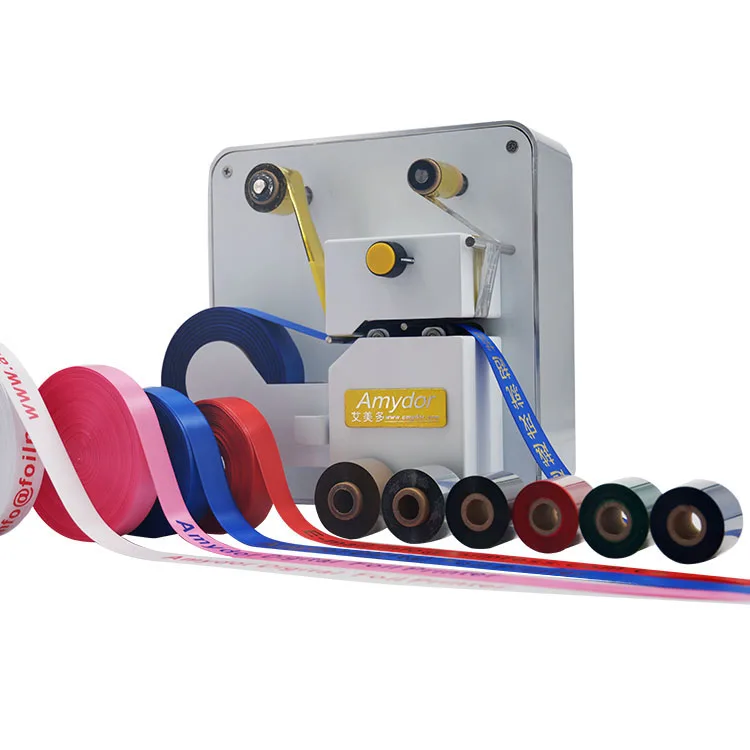 Digital Amydor 320 Desktop Hot Foil Ribbon Printer Hot Stamping Satin Ribbon