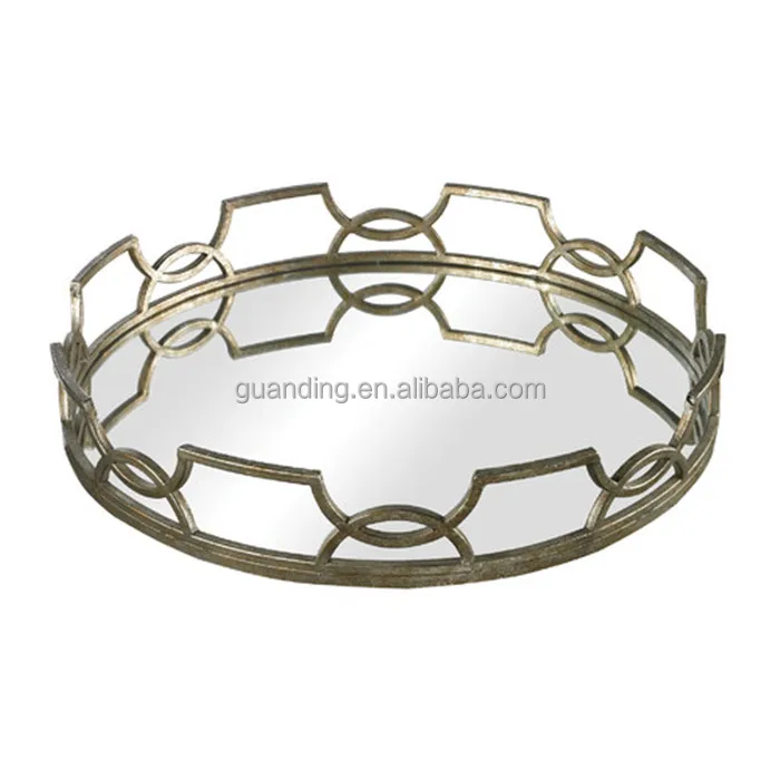 Gold Color Round Mirror Metal Tray Buy Metal Tray Gold Color Round Mirror Metal Tray Fashion Decor Square Mirror Serving Tray Product On Alibaba Com