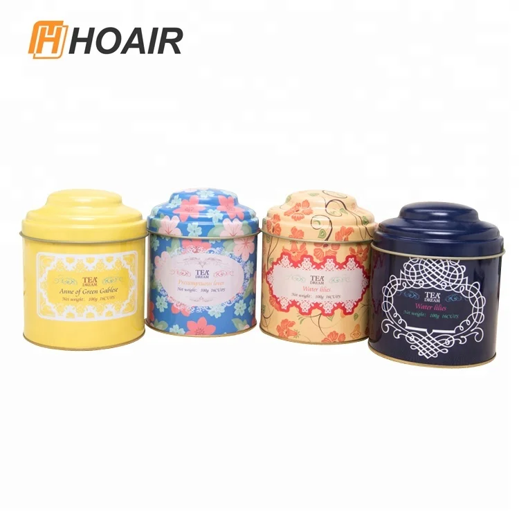 Красивая печать красочный олово чайница с крышкой