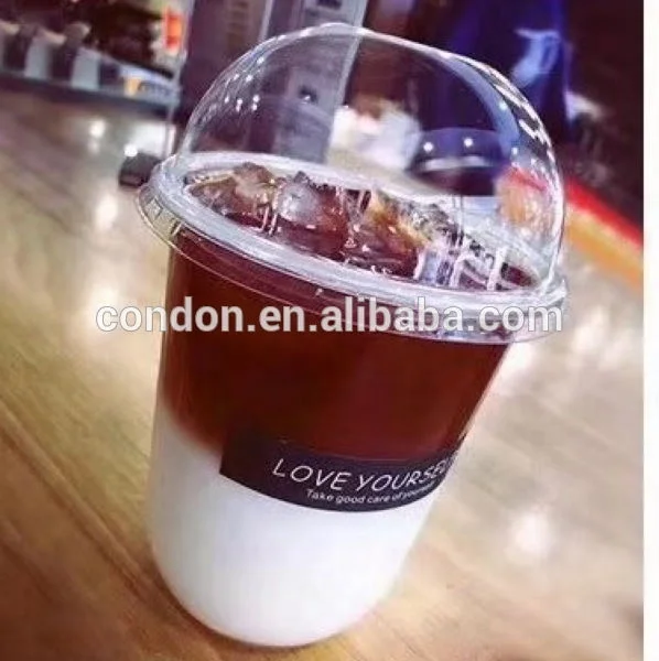 Round Bottom PET U Shape Plastic Boba Cup