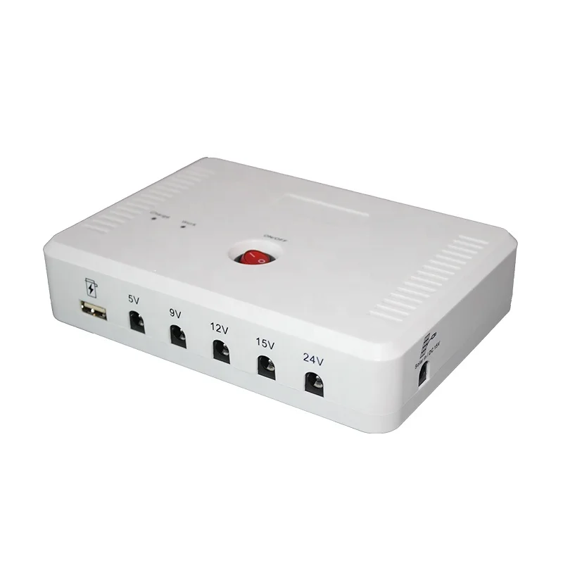 SK616 Model Mini Solar DC UPS Single Phase On-Line UPS Lithium Battery 5V 9V 12V 15V 24V for Networking IP Camera Application