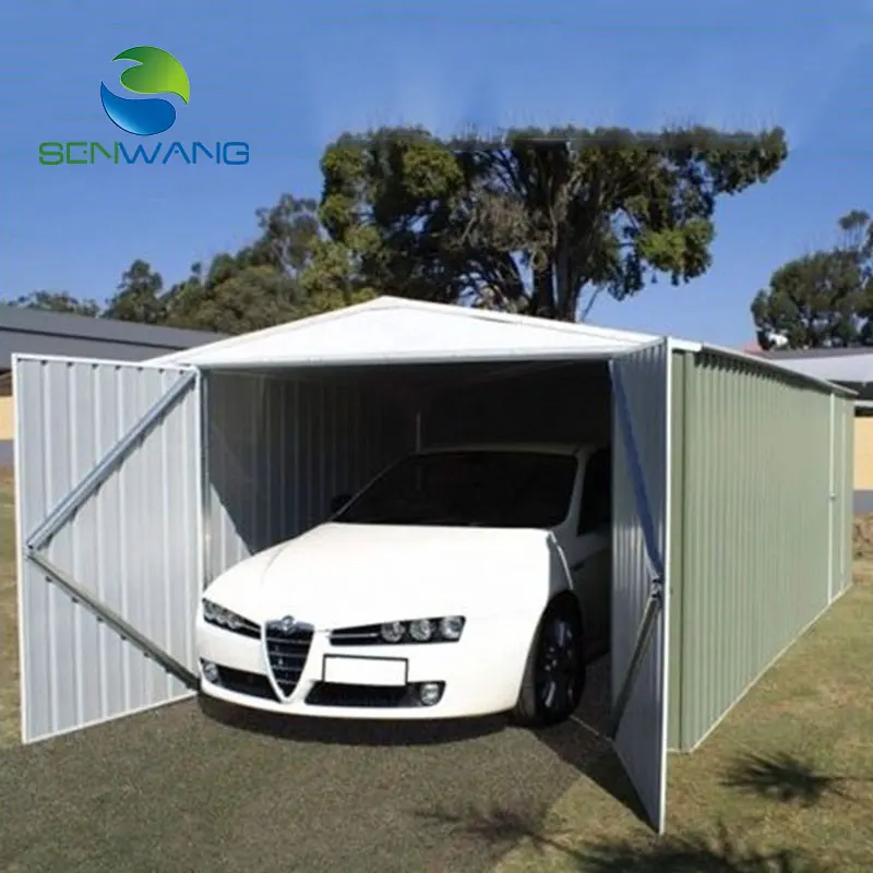 Prefabricated Waterproof Canvas Metal Steel Structure Car Garage Design