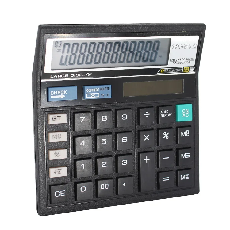 12-Digit Plastic Calculator Big Digit CT 512 Calculator