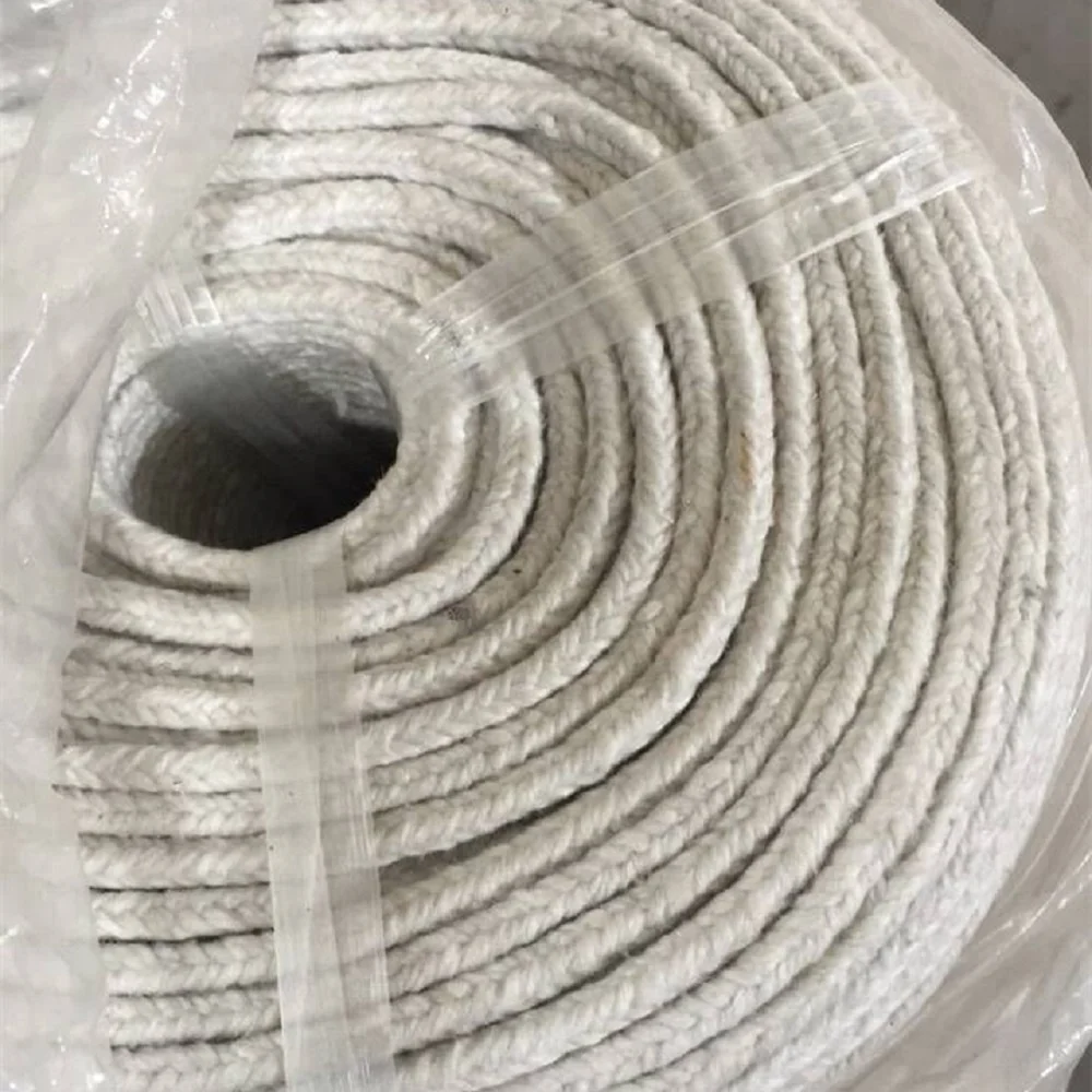 High Temperature 3mm Fire Resistant Insulation Braided Ceramic Fiber Rope