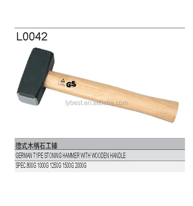 Hand Tools French Type Stoning Hammer with Fiberglass Handle