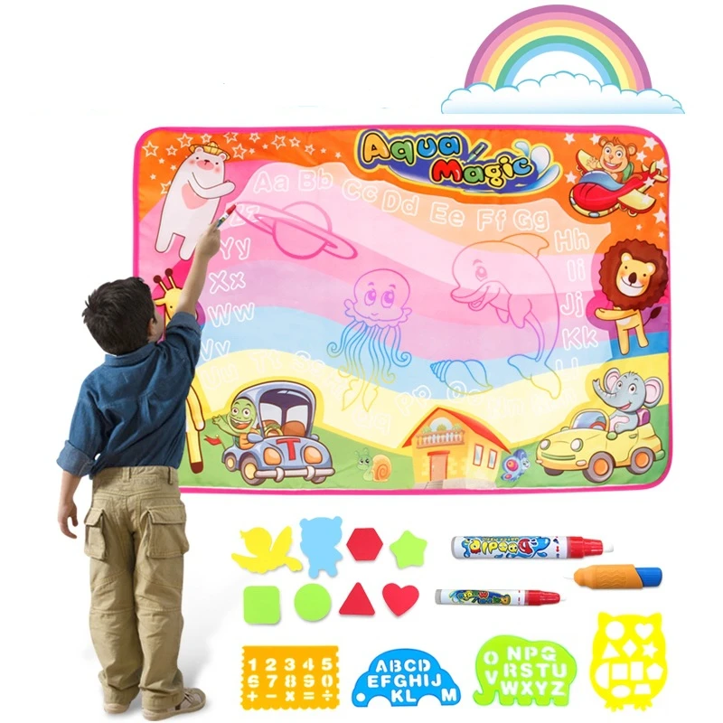 Water Drawing Painting Writing Cloth Mat Board Magic Pen Doodle Kids Baby Toy