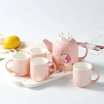 2018 New Product Unicorn Design Tea Kettle/Ceramic Tea Pot Set, View ...