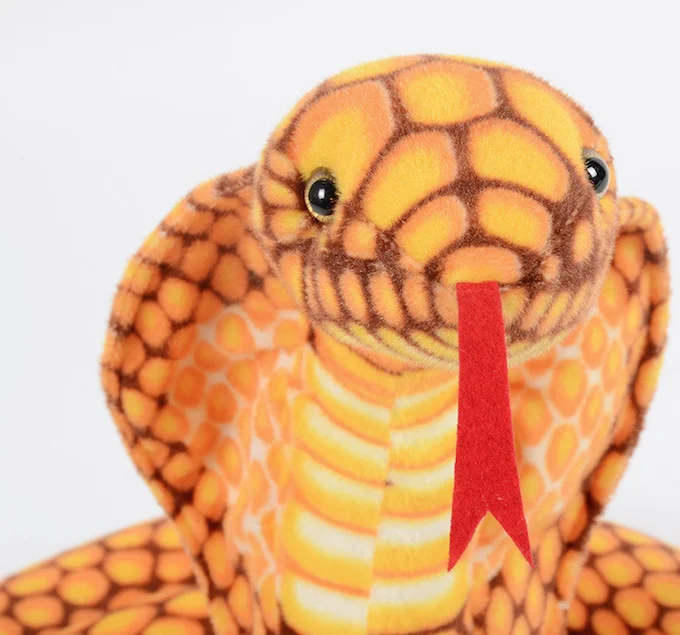 2022 New 3D Simulation Cobra Snake Plush Toys for Children Birthday Gifts