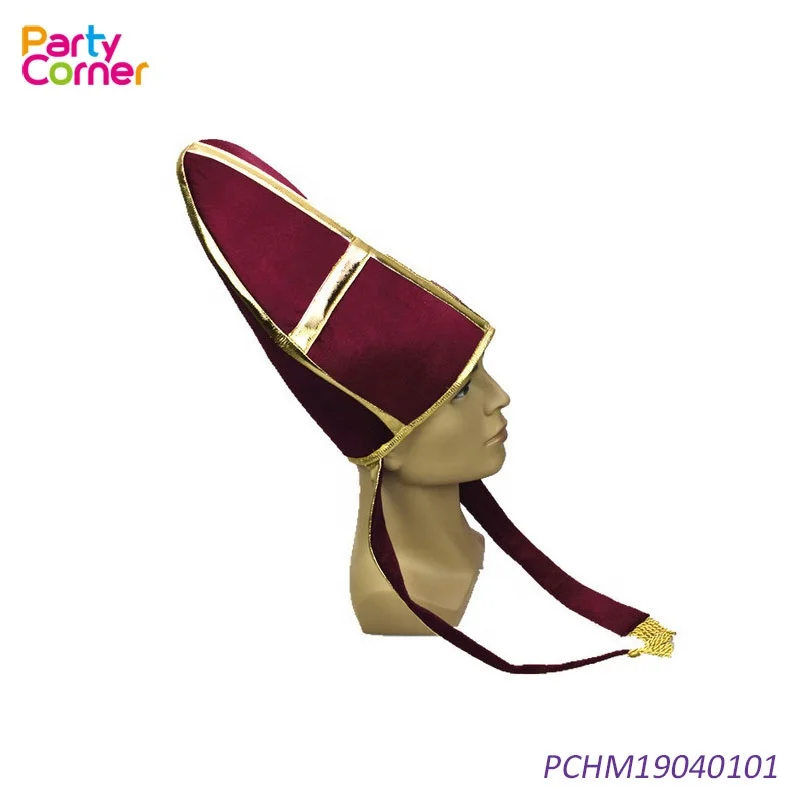  Adult Bishop Hat - Catholic Cardinal Priest Pope Hats - Saint  Mitre Halloween Costume Accessory, Burgundy Gold, One Size : Clothing,  Shoes & Jewelry