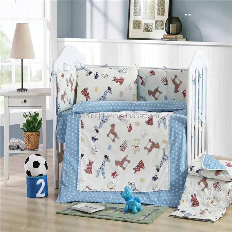 horse crib bedding set