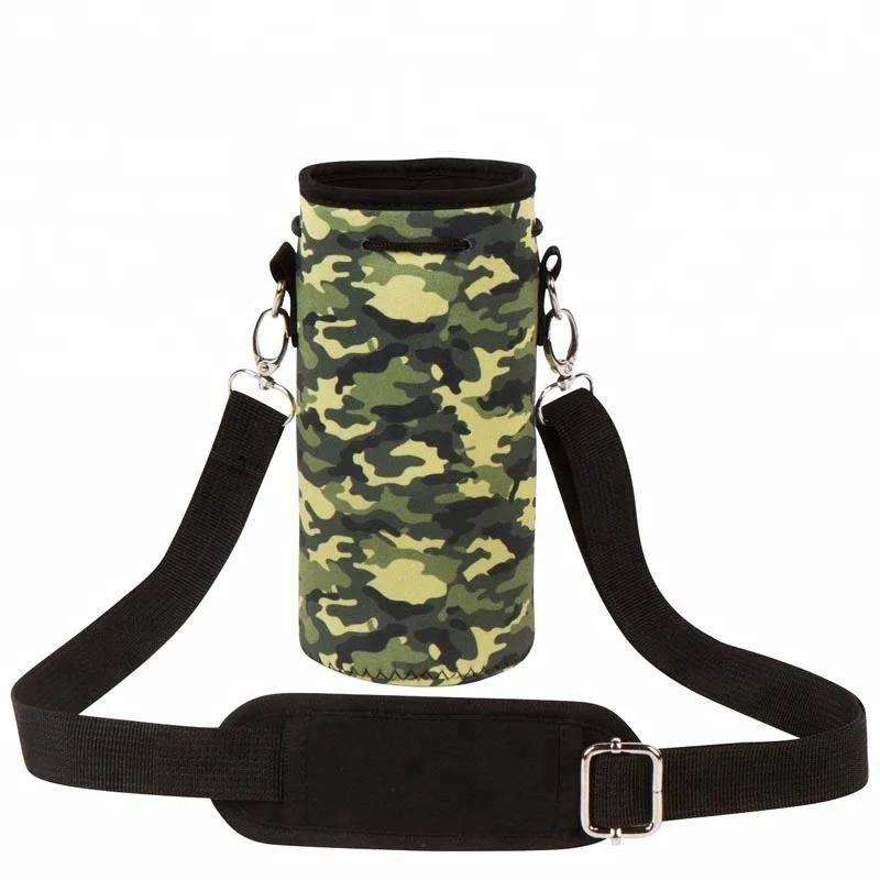 Custom Designed Neoprene Shoulder Carry Pouch for Water Bottles Cup Covers