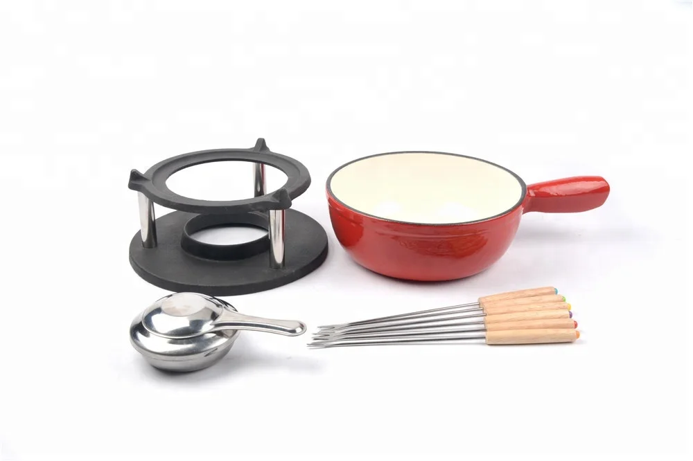 Кастрюля для фондю чугунный набор инструментов сыра диаметр 21 см 8000 шт./месяц металлическое покрытие с эмалированным покрытием непрерывная работа в наличии 500 шт.