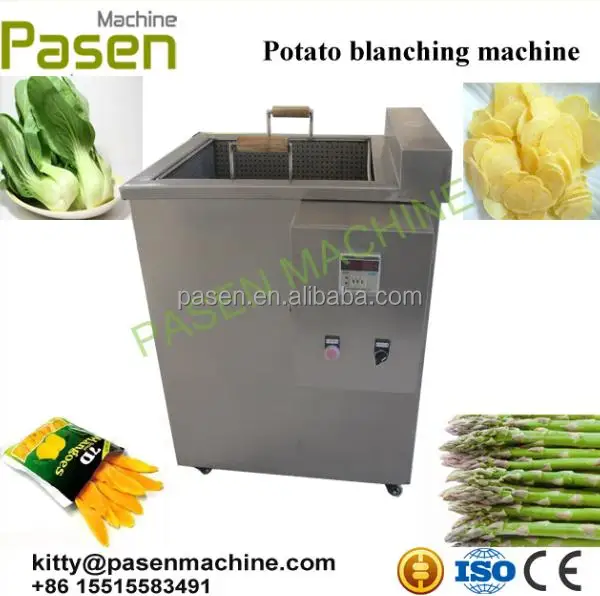 Low Energy Consumption Potato Slice Blanching Machine Vegetable Fruit Blancher Food Blanching Machine