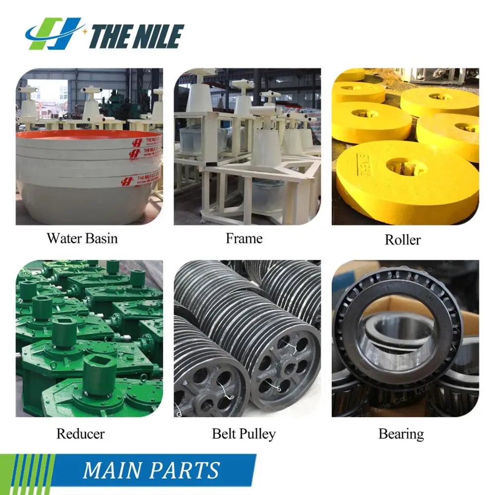 Large Capacity Wet Pan Mill Gold Grinding Machine Edge Runner Mill