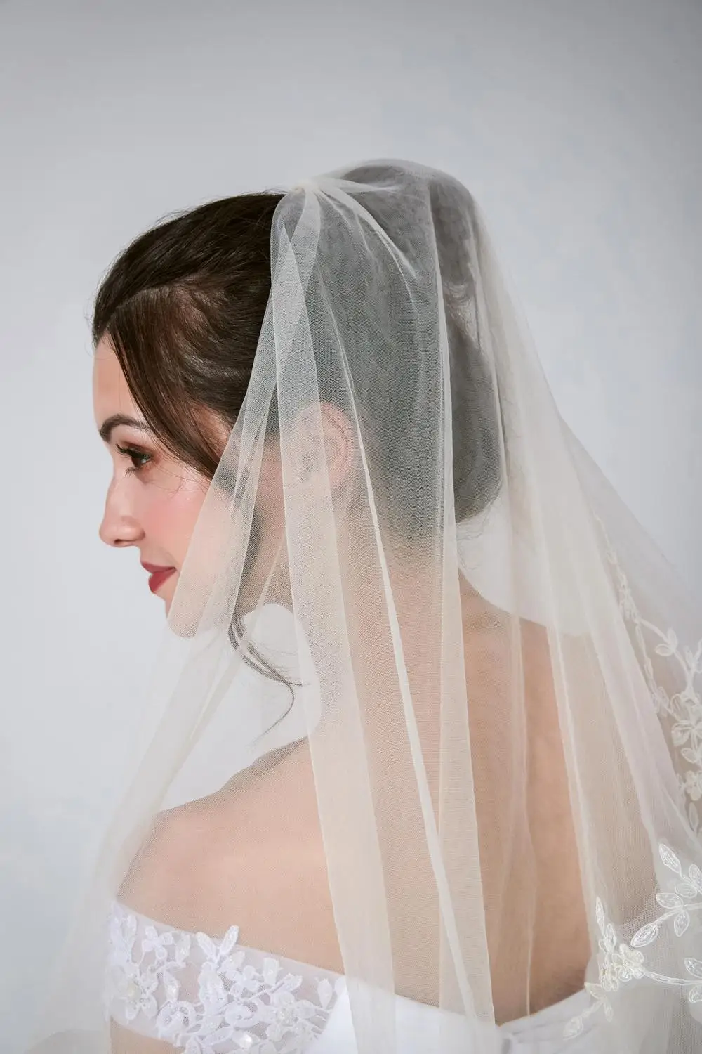 Двухслойная кружевная Свадебная Фата Тюль свадебная фата
