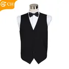 Fancy Style Black 5 Piece 100%Cotton Vest Waiters Waistcoat For Man