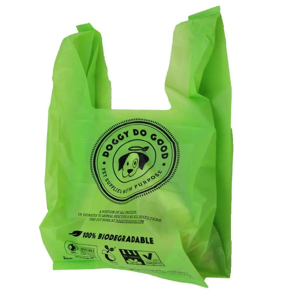 Custom Recyclable Printed Shopping Vest Plastic Sack Poly Carrier Bag T Shirt Bag