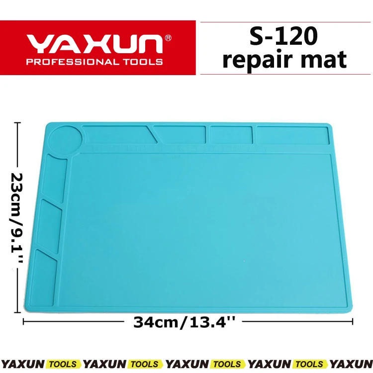 Heat Resistant Insulation Silicone Pad Desk Mat Soldering Phone Repair 34x23cm