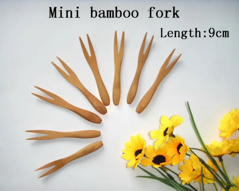 mini bamboo fork