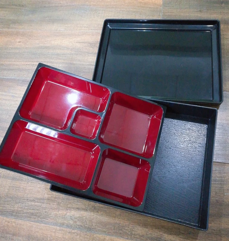 Оптовая продажа, японский пищевой контейнер bento box для суши, деревянный контейнер из АБС-пластика