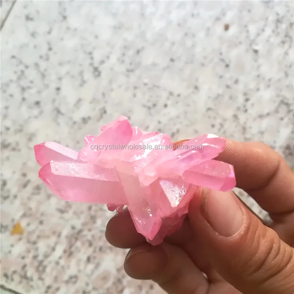 Natural Different Beautiful Color Aura Quartz Crystal Cluster for Decoration