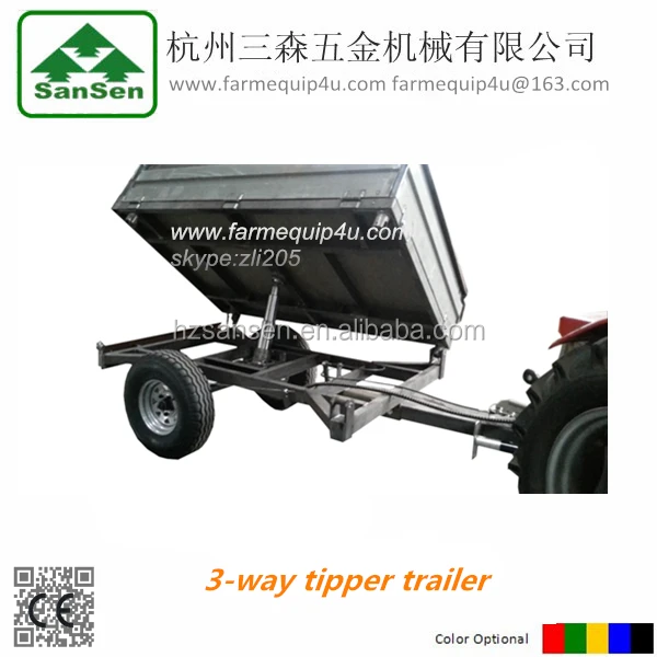 3-Way Tipper Trailer トラクター用油圧ダンプサイドティッパー