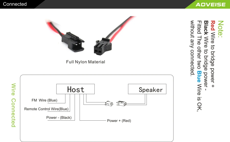 Aoveise Public Motorcycle Audio Bt Usb Sd Mp3 Interface Scooter Anti