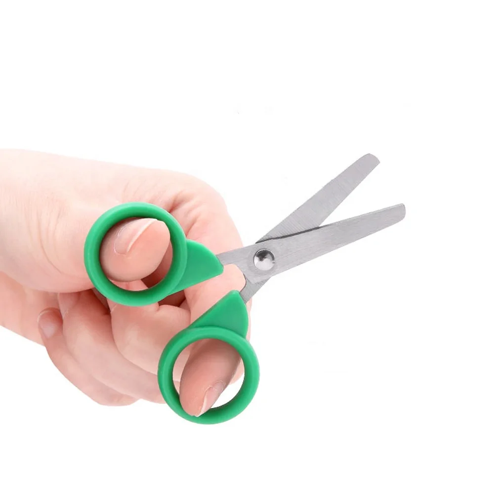 Маленькие симпатичные ножницы в форме фруктов с пластиковой крышкой и магнитом для детей, ножницы из нержавеющей стали