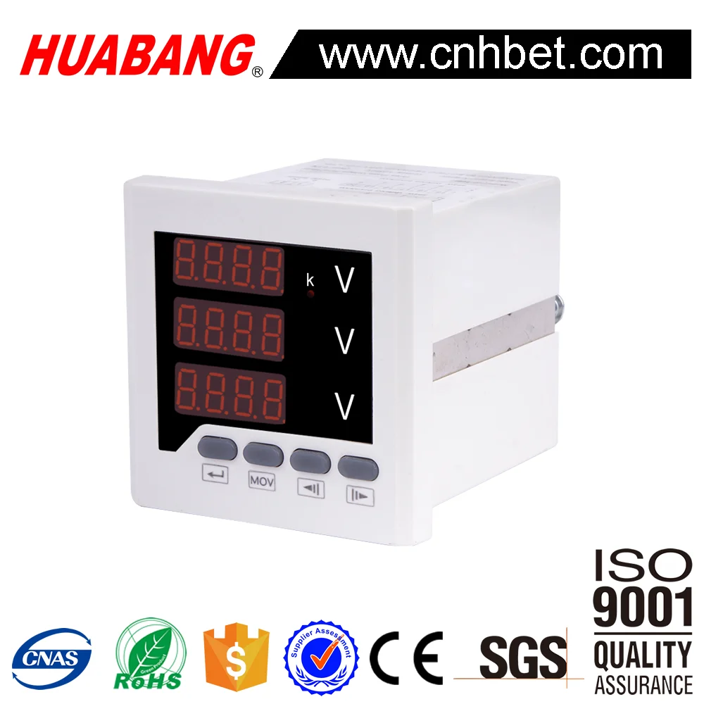 
 PD668U трехфазного четырехпроводного три провода Панель ЖК-дисплей с цифровым вольтметр  