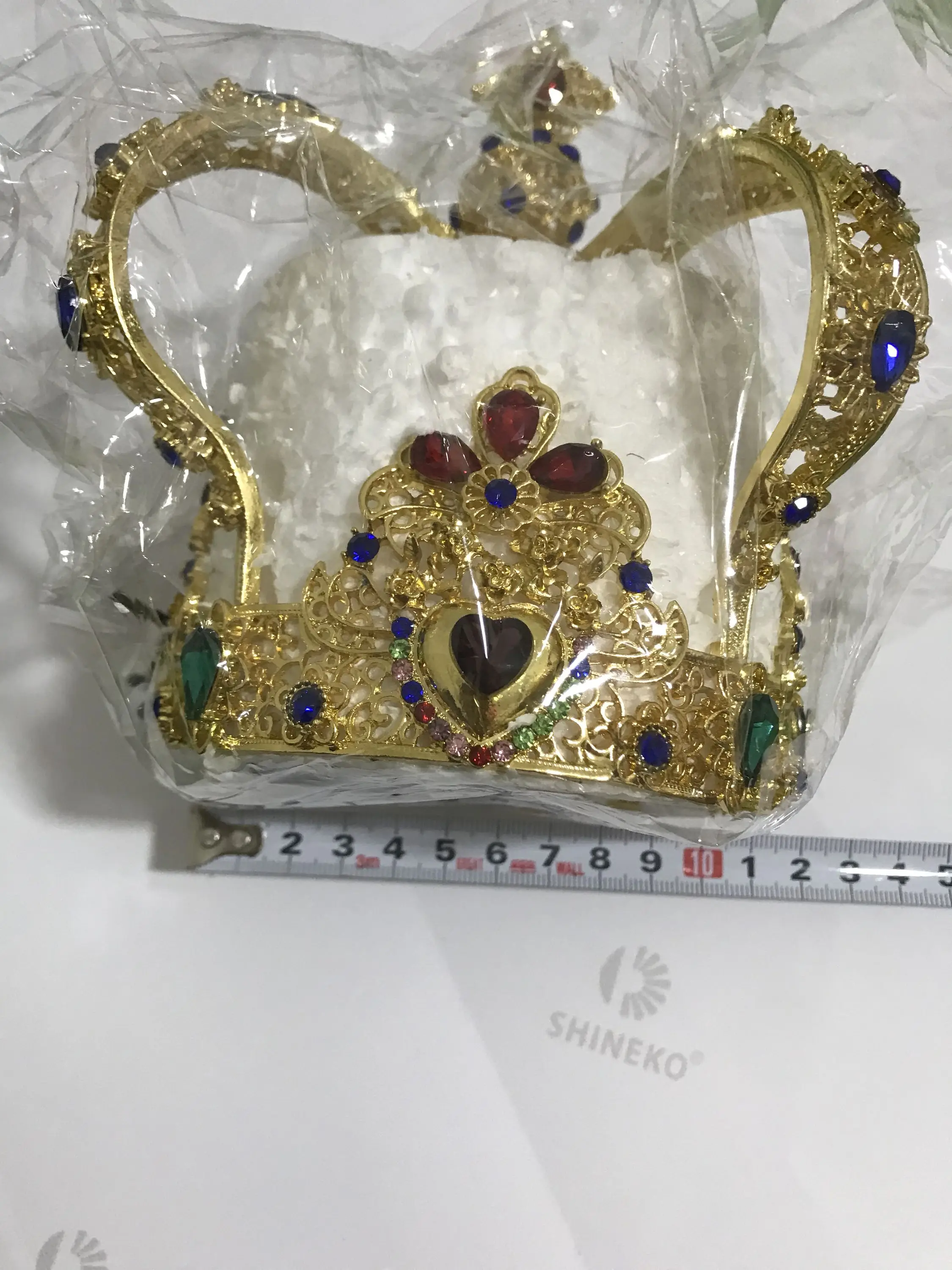 
Королева/король Мужская полная круглая Флер де Лис Корона короны для выпускного вечера и вечеринки 