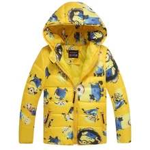 2015 HOT minions boys girls sweatshirt with fleece coat kids sport hoodies outerwear children jackets clothing autumn winter