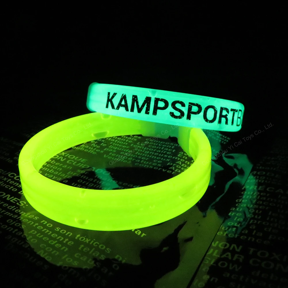 Яркий светящийся браслет с принтом логотипа для вечеринки на Хэллоуин