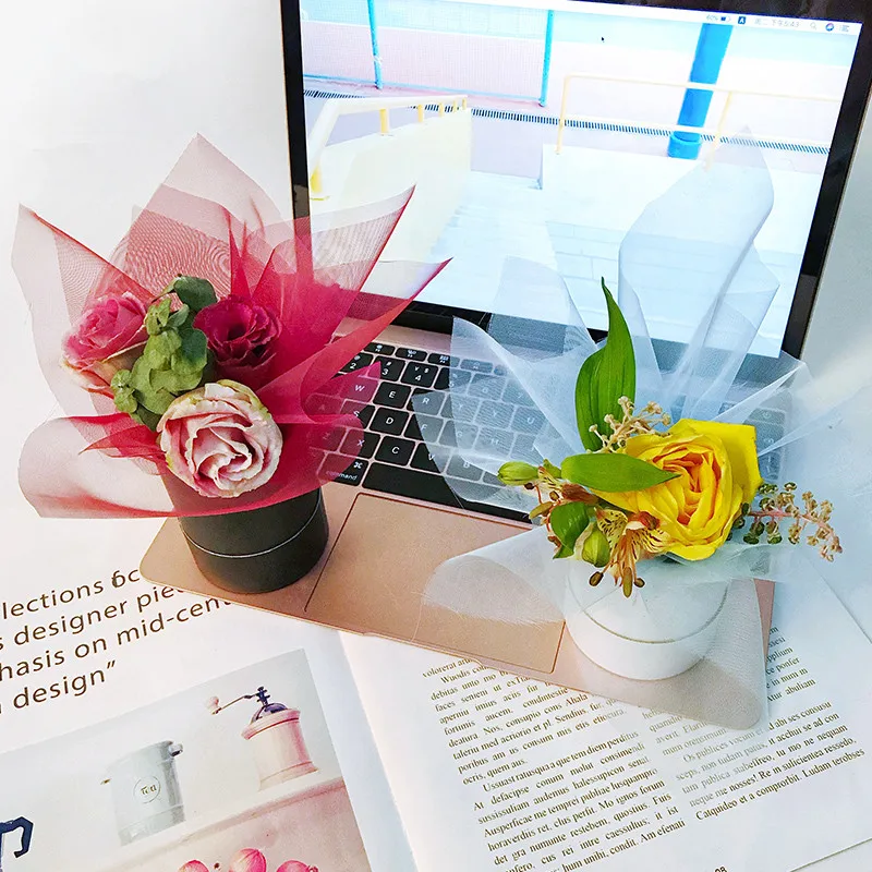 Мини-ведро для цветов с логотипом на заказ оптовая продажа одноцилиндровая коробка одиночная розовая черная картонная круглые подарочные