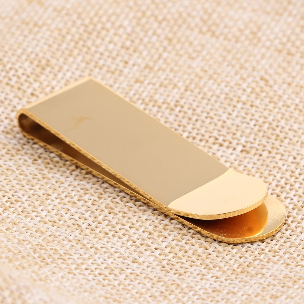 Stainless Steel Money Clip w/ 18K Gold Screw