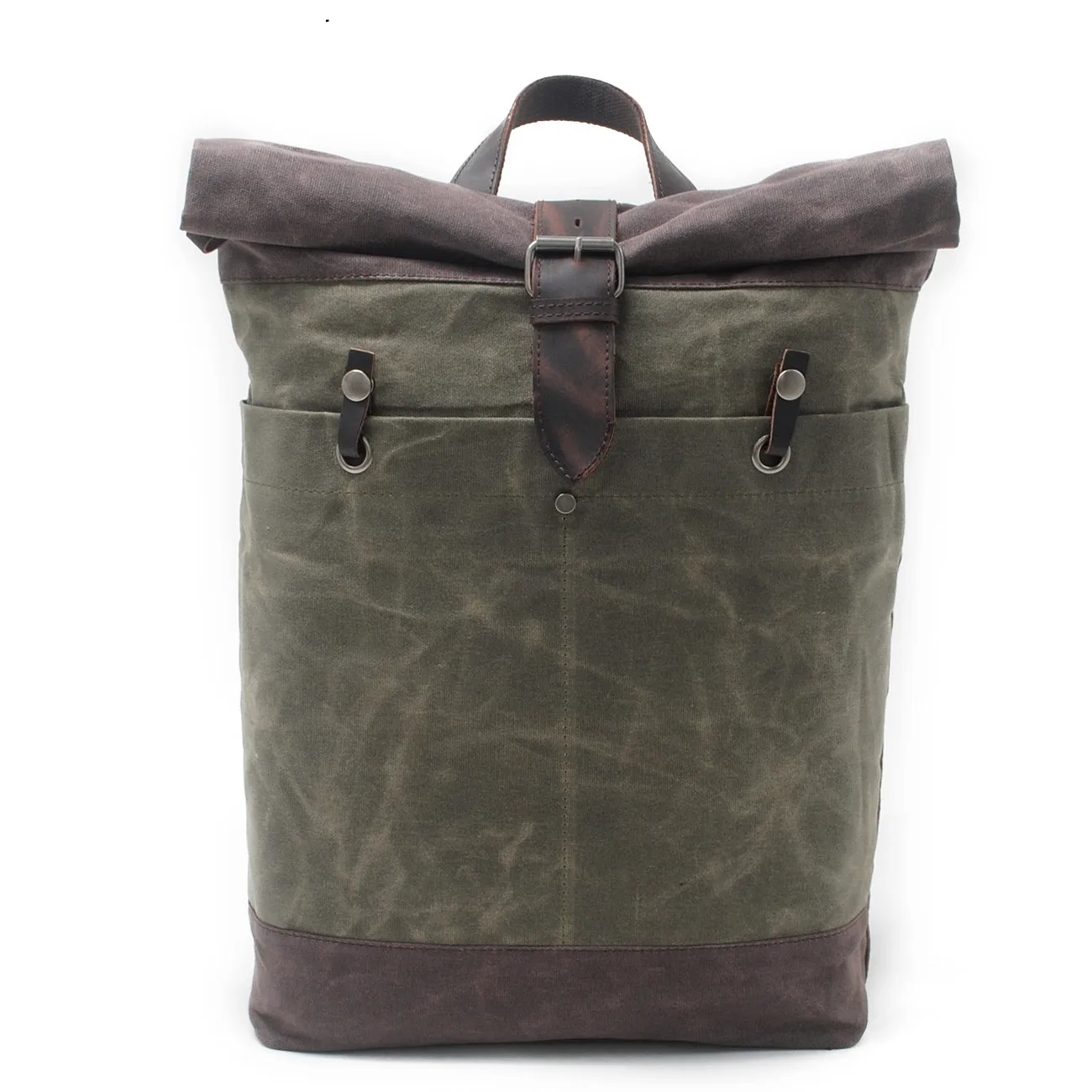 Canvas student backpack waterproof fashion waxed canvas laptop bag