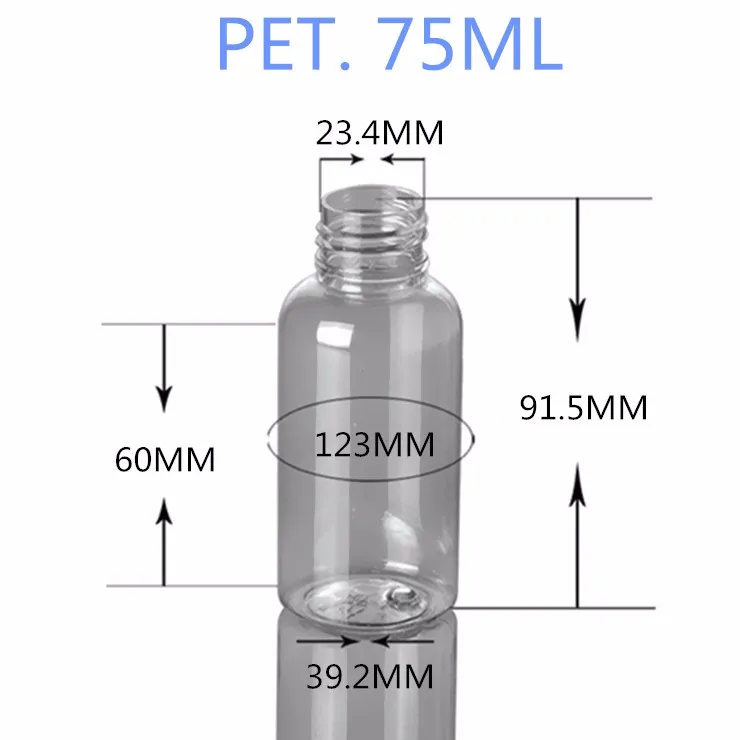 Plastic Container APET Round shape Transparente 50ml (450 Units)