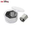 silvery regular hexagonal